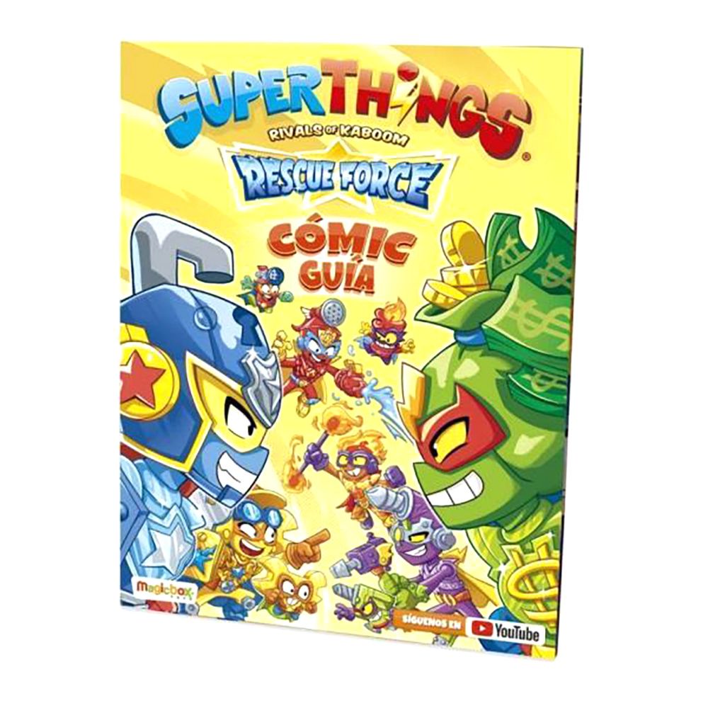 Set revista cu 2 figurine si 1 vehicul, SuperThings, Rescue Force