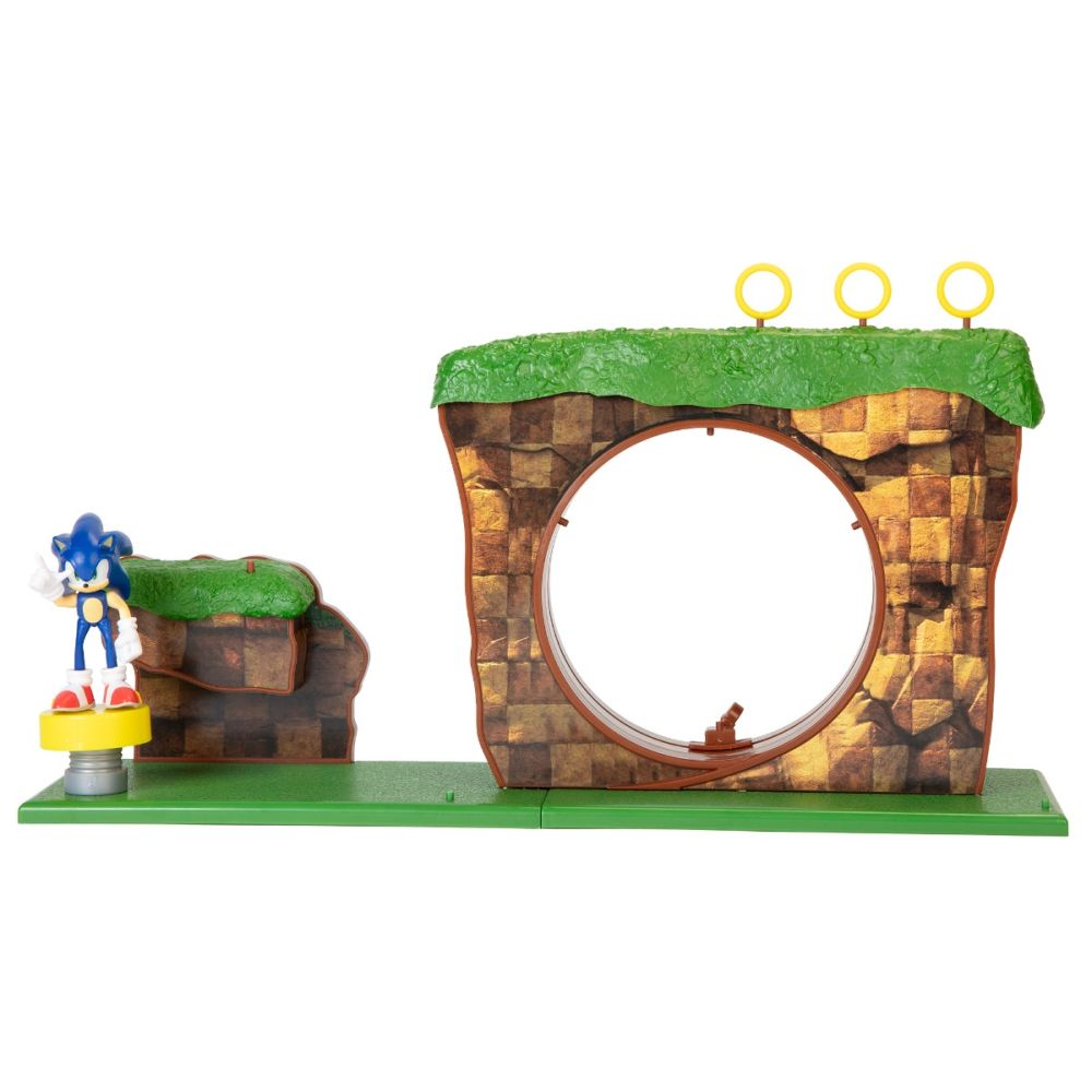 Set de joaca cu figurina Nintendo Sonic, Green Hill Zone