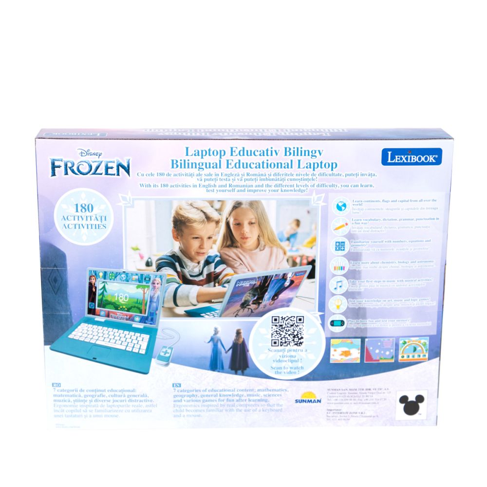 Laptop educational Lexibook, Disney Frozen, 180 de activitati