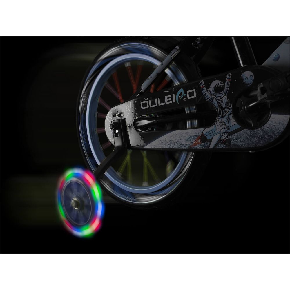 Bicicleta copii 5-7 ani, cu roti ajutatoare, Action One Genesis, 16 inch, Albastru