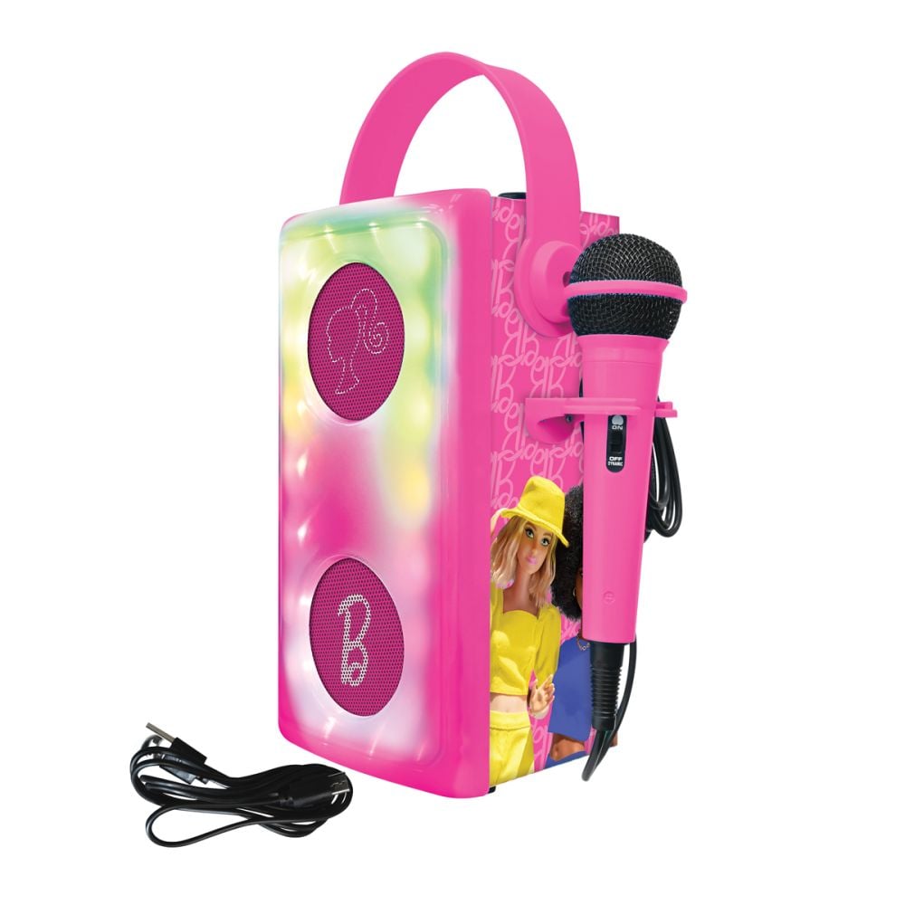 Boxa wireless cu microfon si lumini, Lexibook, Barbie