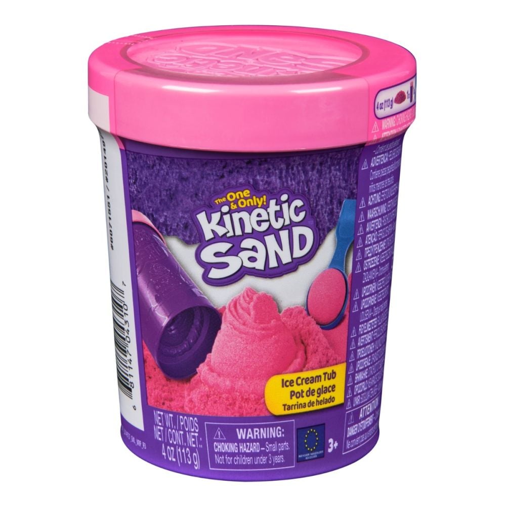 Set de joaca cu nisip, Kinetic Sand, Ice Cream Tub, Roz, 20149737