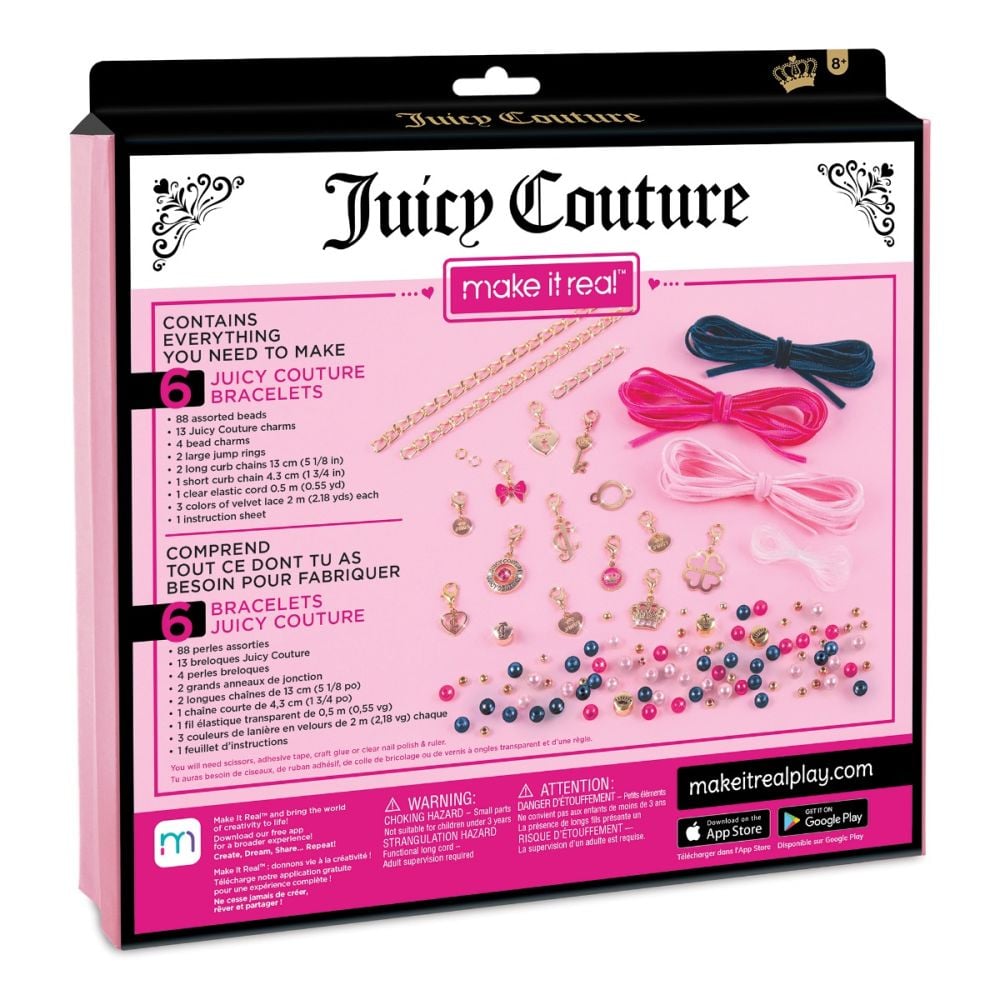 Set de bratari si bijuterii Juicy Couture Charmed By Velvet and Pearls, Make It Real