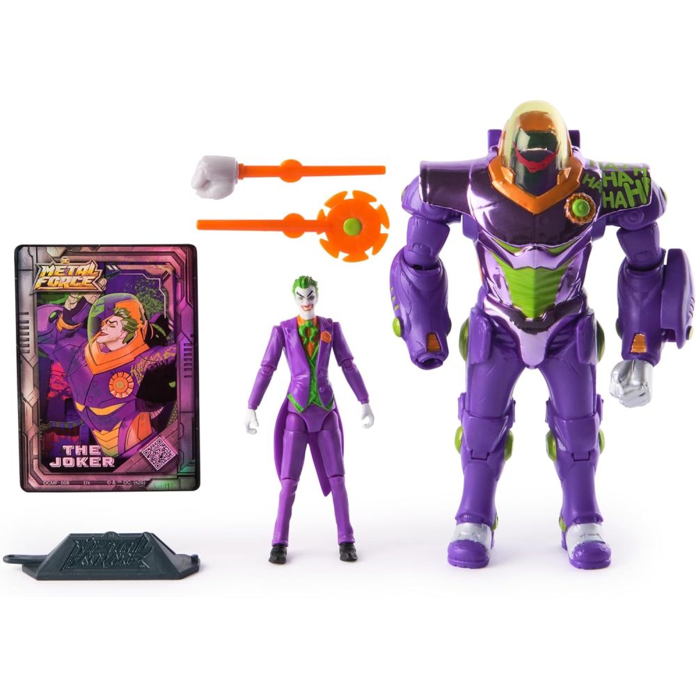 Set figurina cu armura, Dc Universe, The Joker Metal Force, 15 cm, 6071724