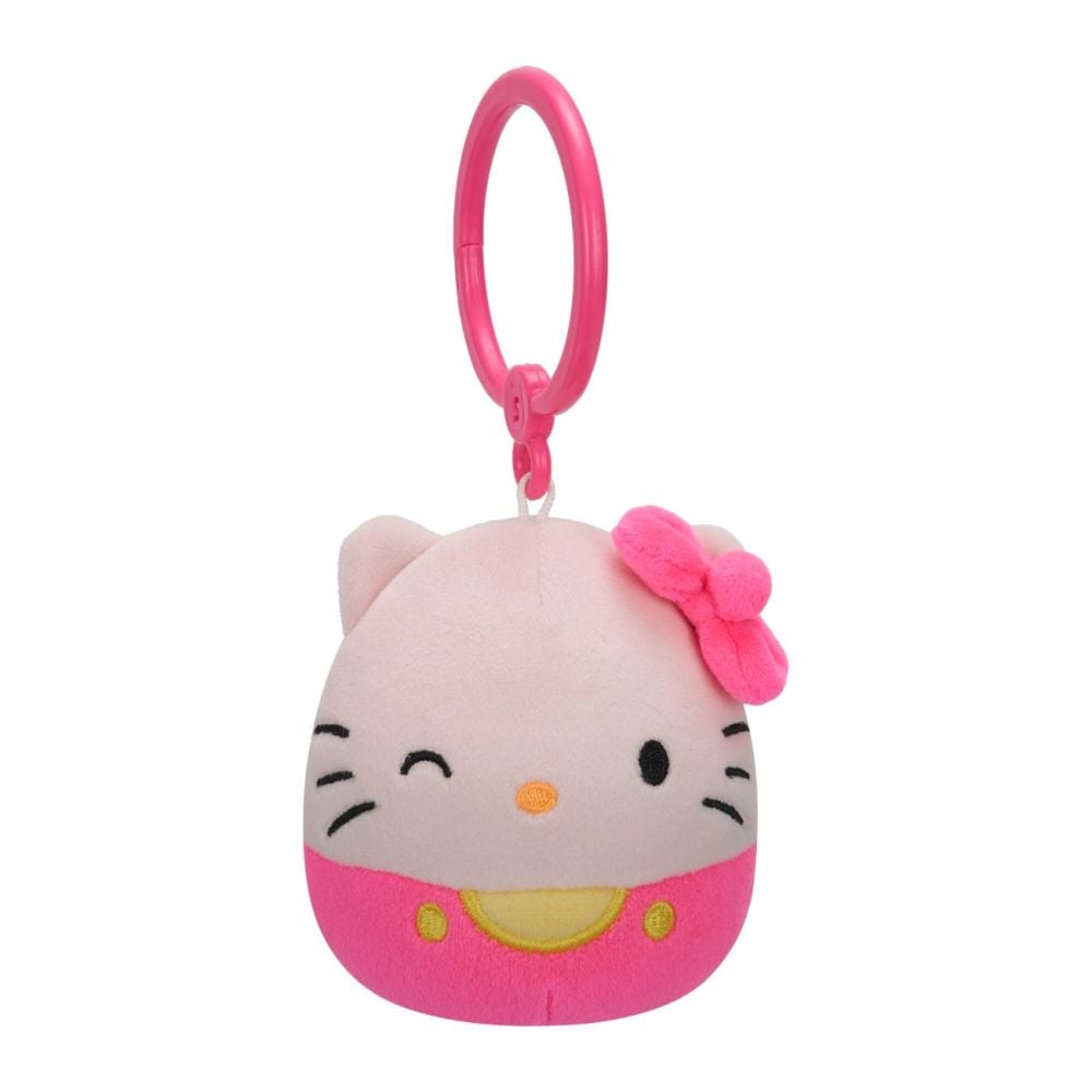 Breloc de plus, Squishmallows, Hello Kitty, 9 cm