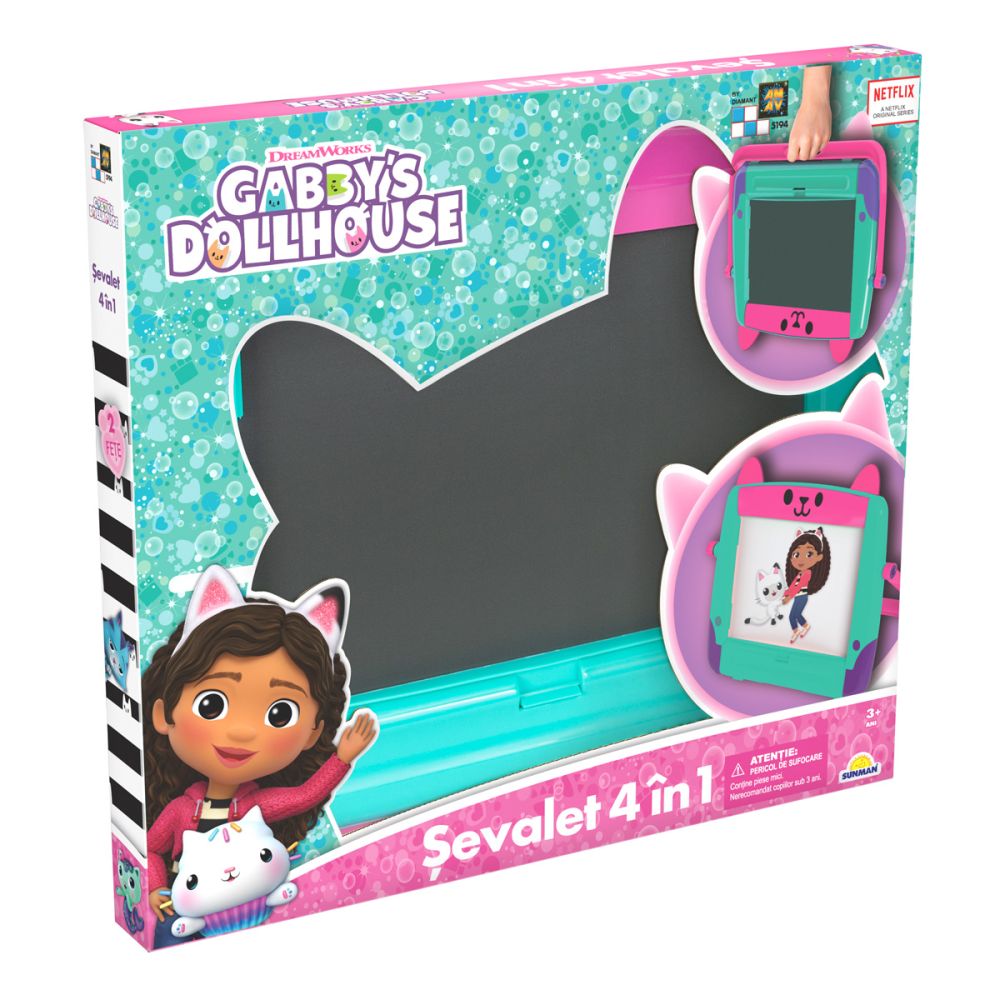 Tabla de desen, Gabbys Dollhouse, Sevalet 4 in 1