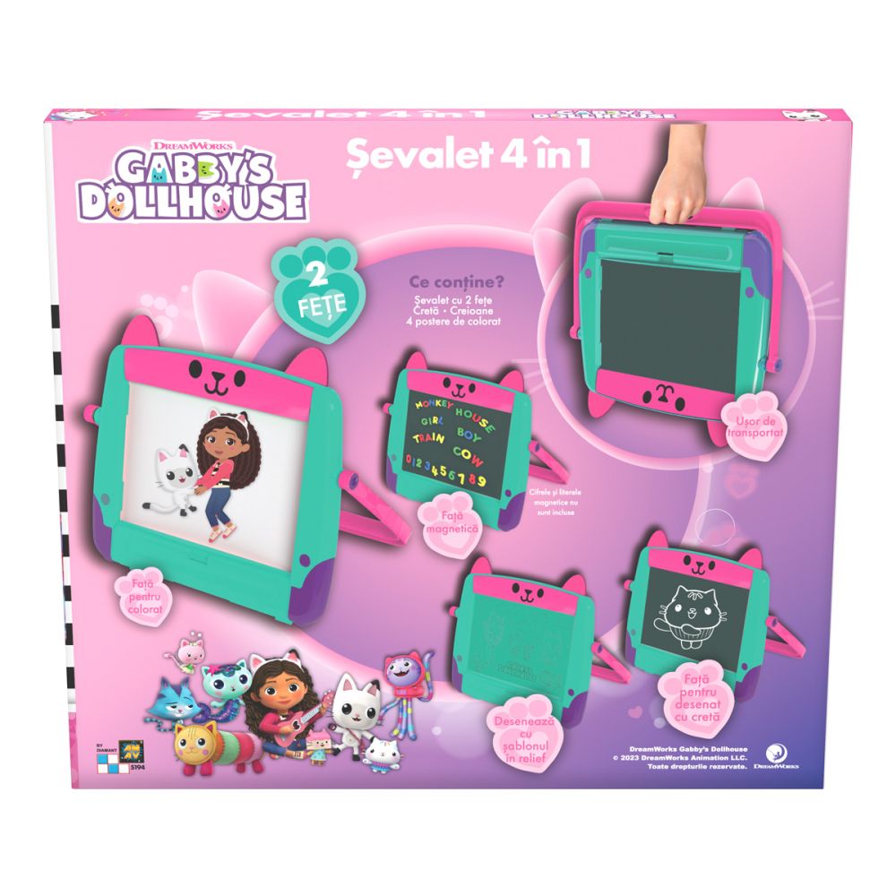 Tabla de desen, Gabbys Dollhouse, Sevalet 4 in 1