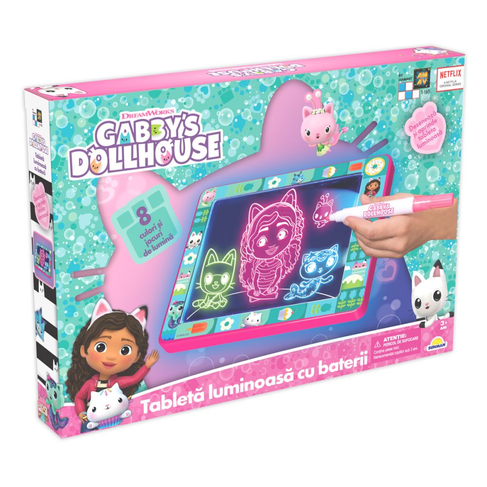 Tableta de desenat, Gabby's Dollhouse, Glow Pad