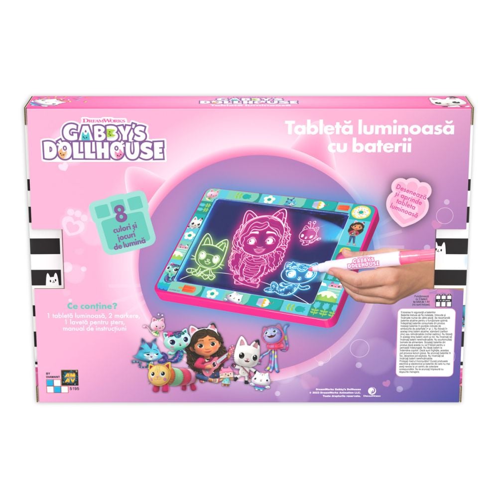 Tableta de desenat, Gabby's Dollhouse, Glow Pad