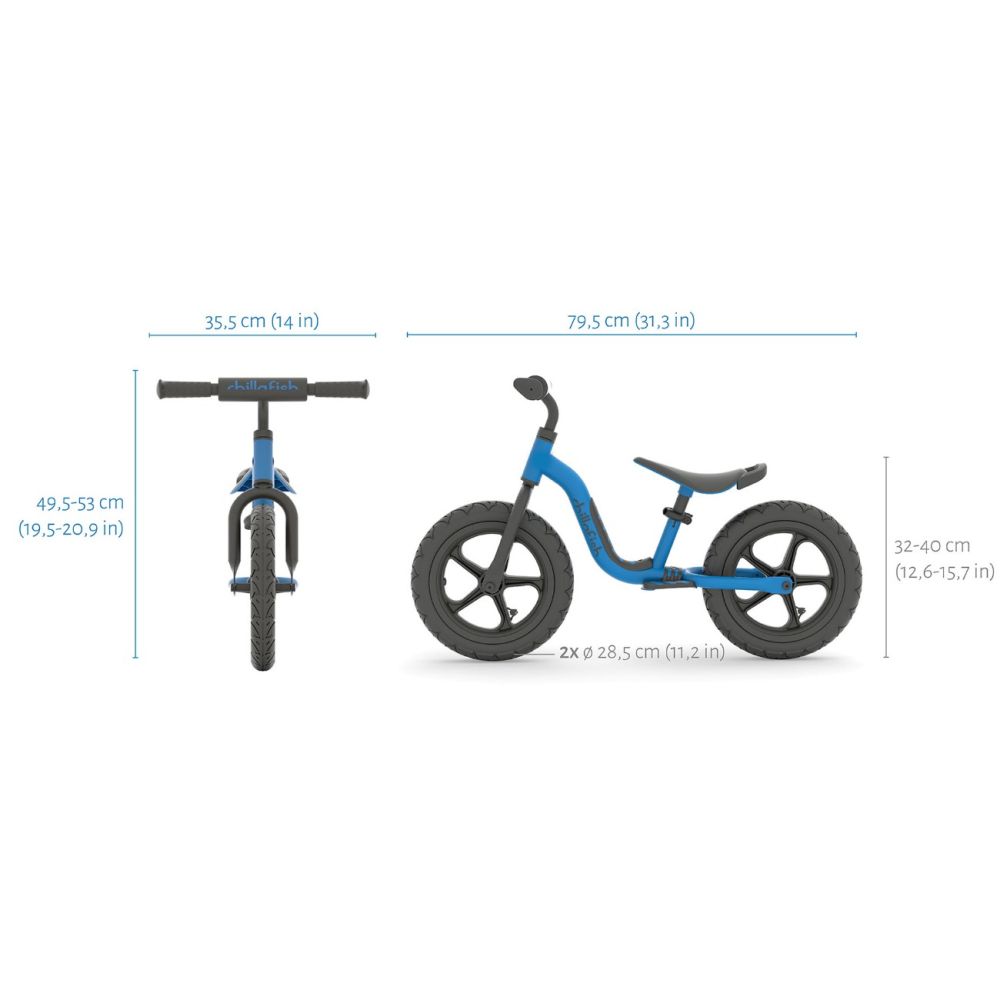 Bicicleta fara pedale, Chillafish, Charlie Sport, Navy