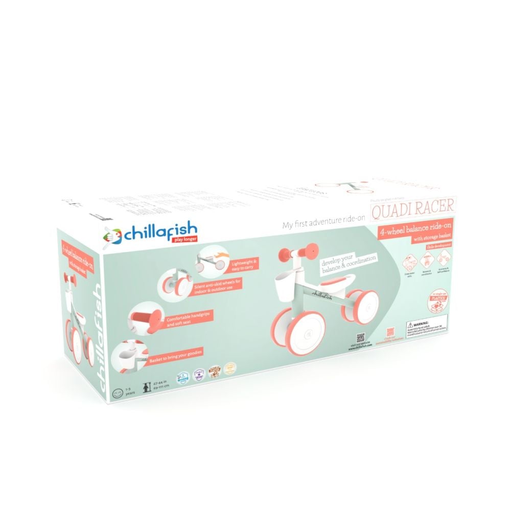 Bicicleta fara pedale, Chillafish, Quadi Racer, Pink