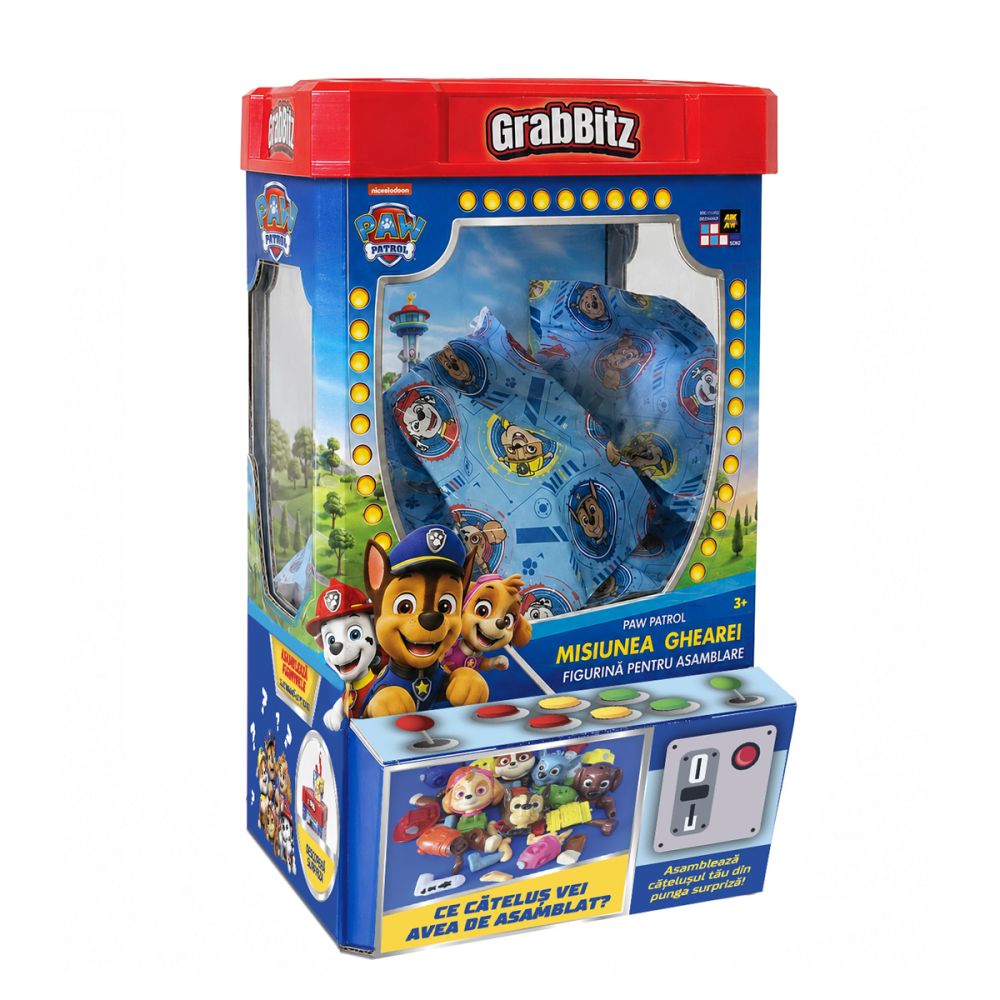 Aparat cu figurina surpriza de asamblat, Grabbitz, Paw Patrol