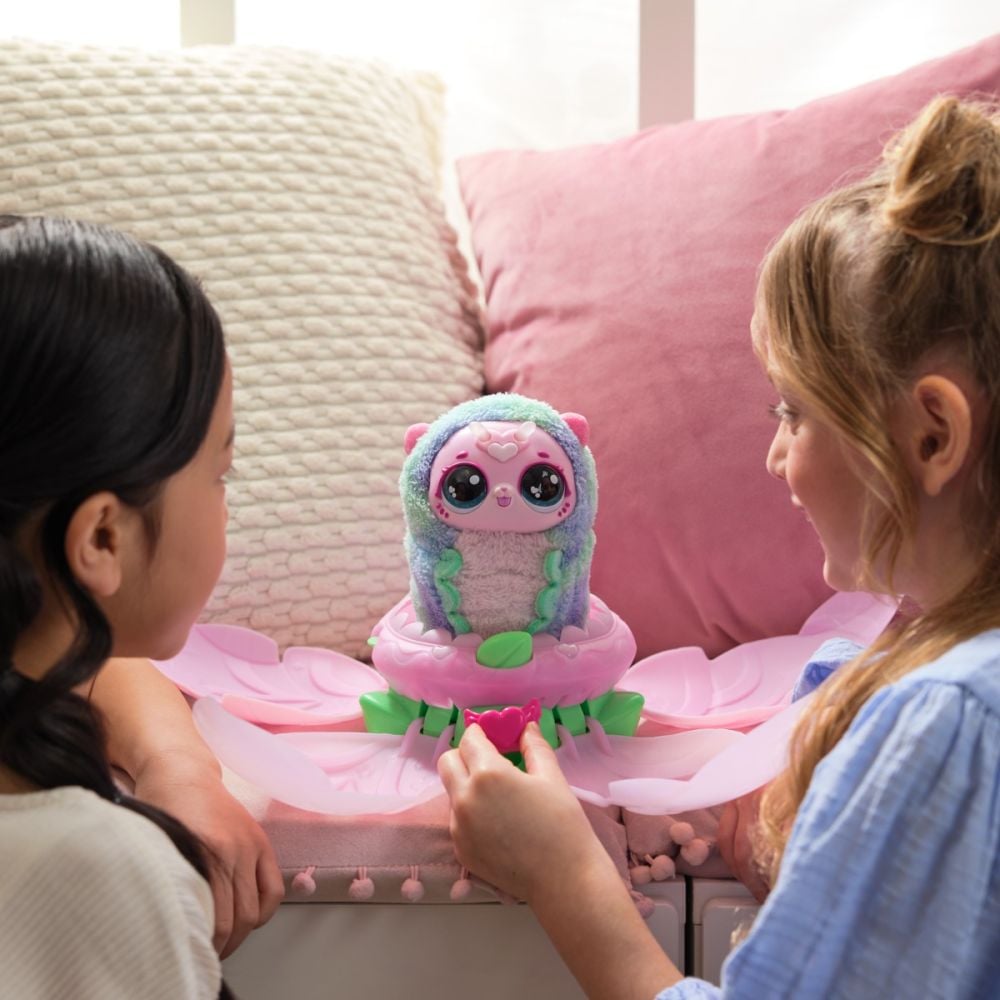 Figurina de plus surpriza, Hatchimals, Bloomables, Kittyfly, 6072450