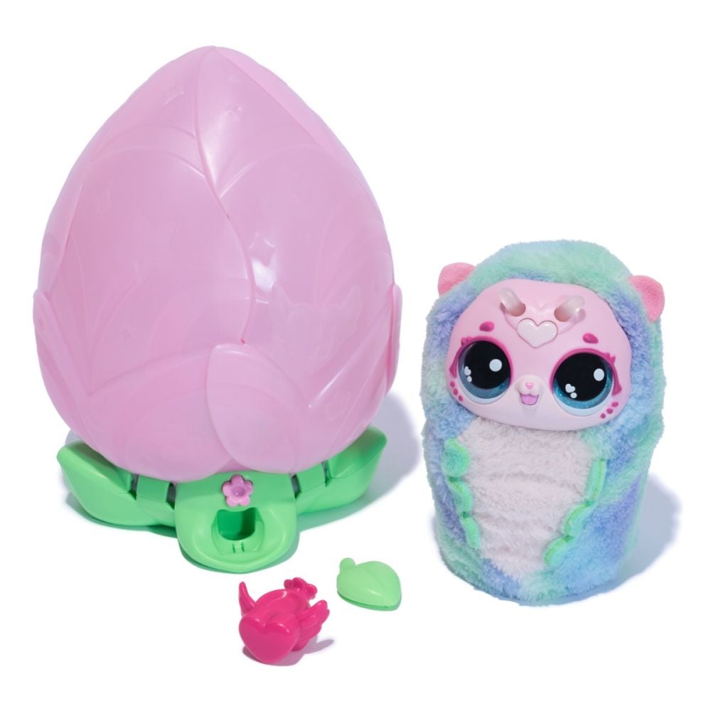 Figurina de plus surpriza, Hatchimals, Bloomables, Kittyfly, 6072450
