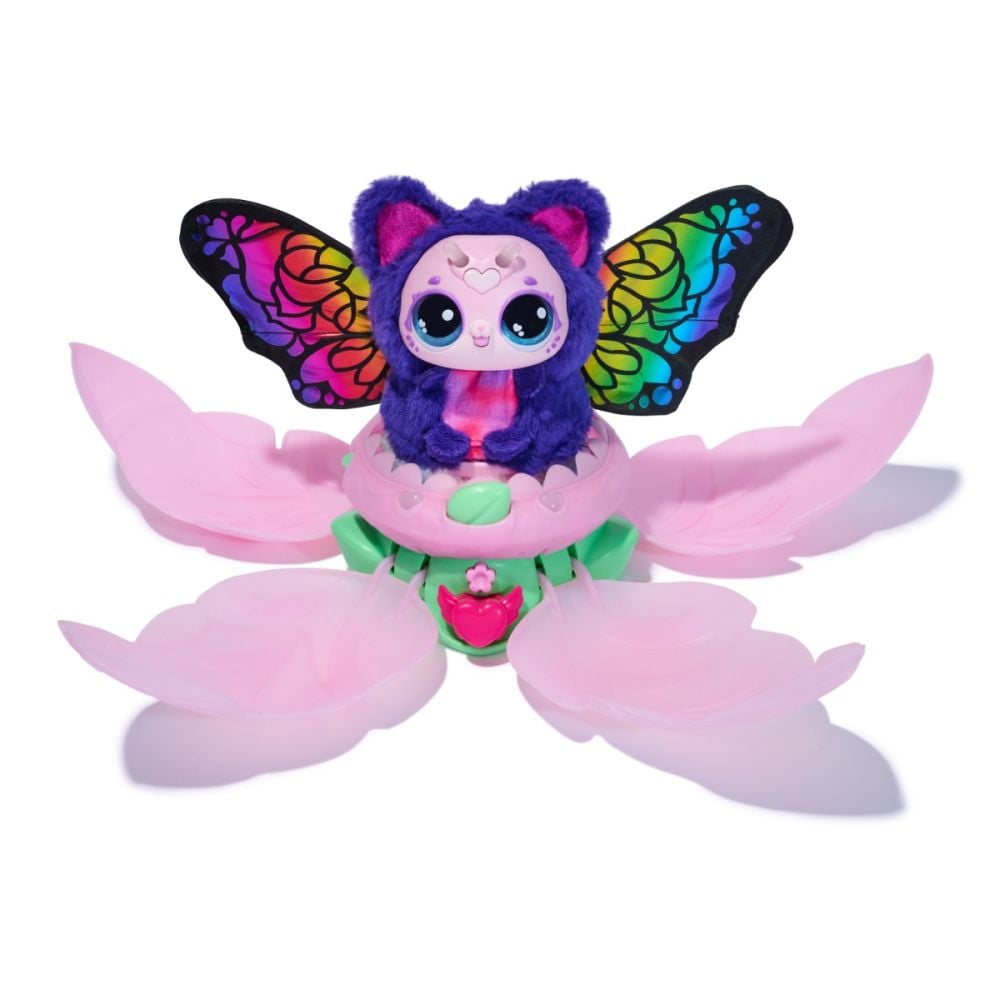 Figurina de plus surpriza, Hatchimals, Bloomables, Kittyfly, 6072450