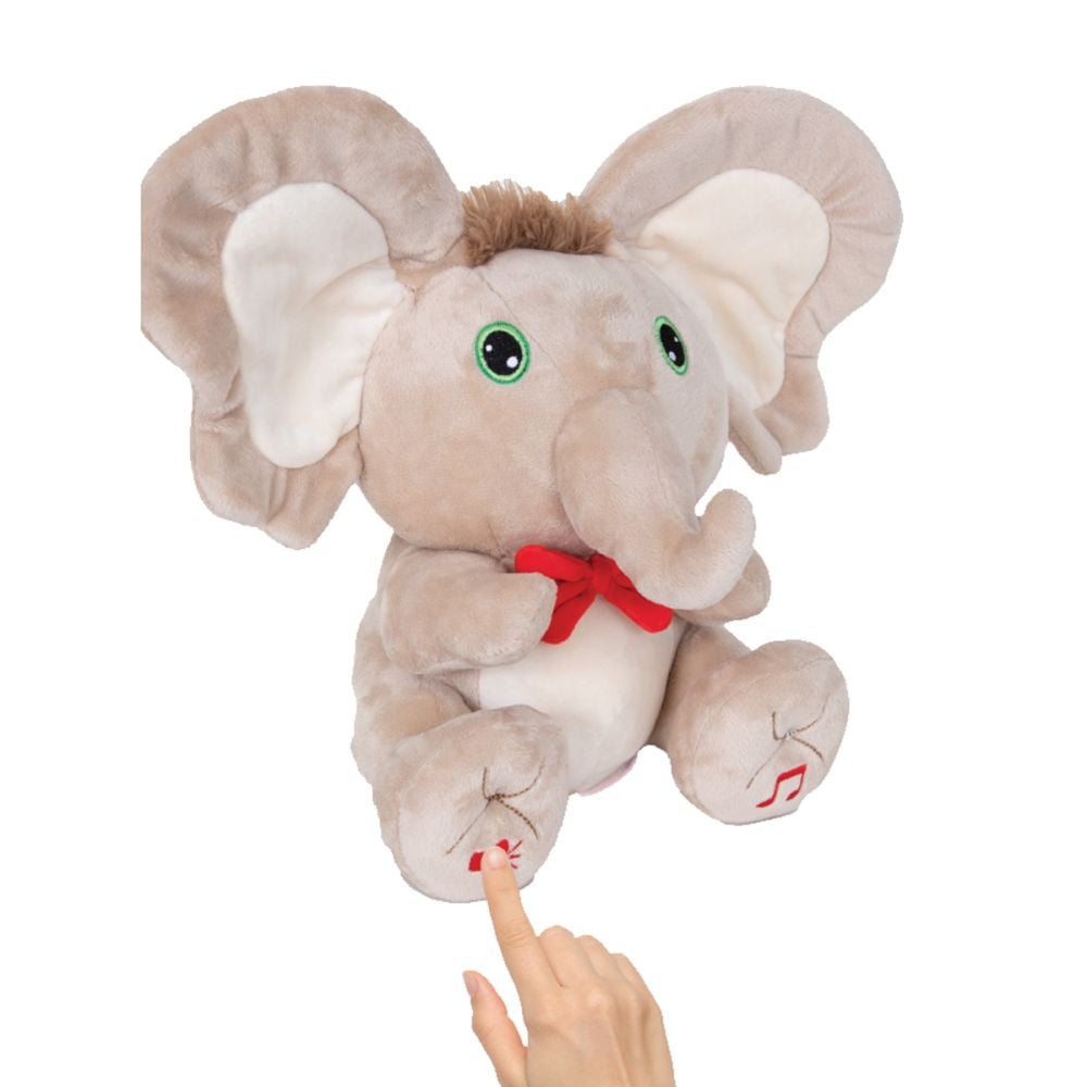 Jucarie de plus interactiva Puffy Friends, Tino Boo Elefantel, Bej