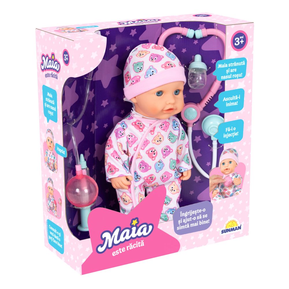 Papusa bebelus Maia este racita