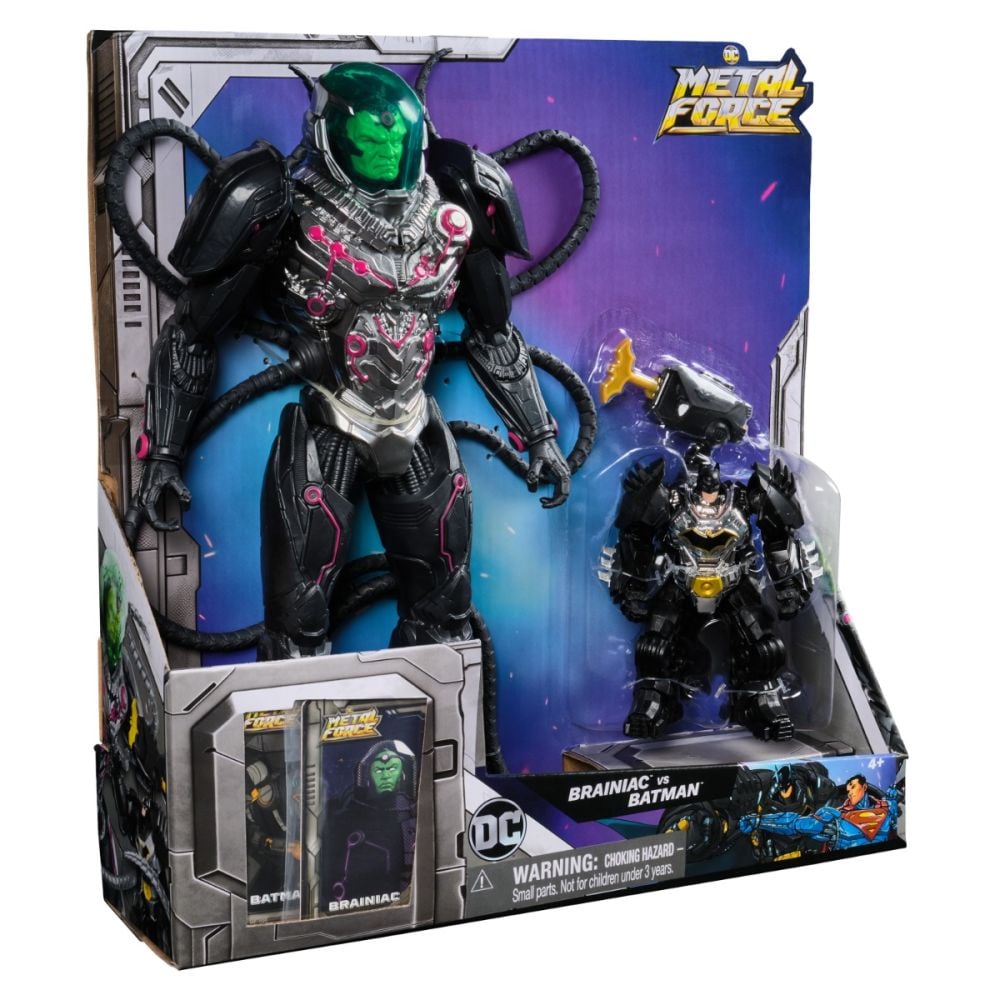 Set 2 figurine, Dc Universe, Metal Force, Brainiac Vs Batman, 6072737