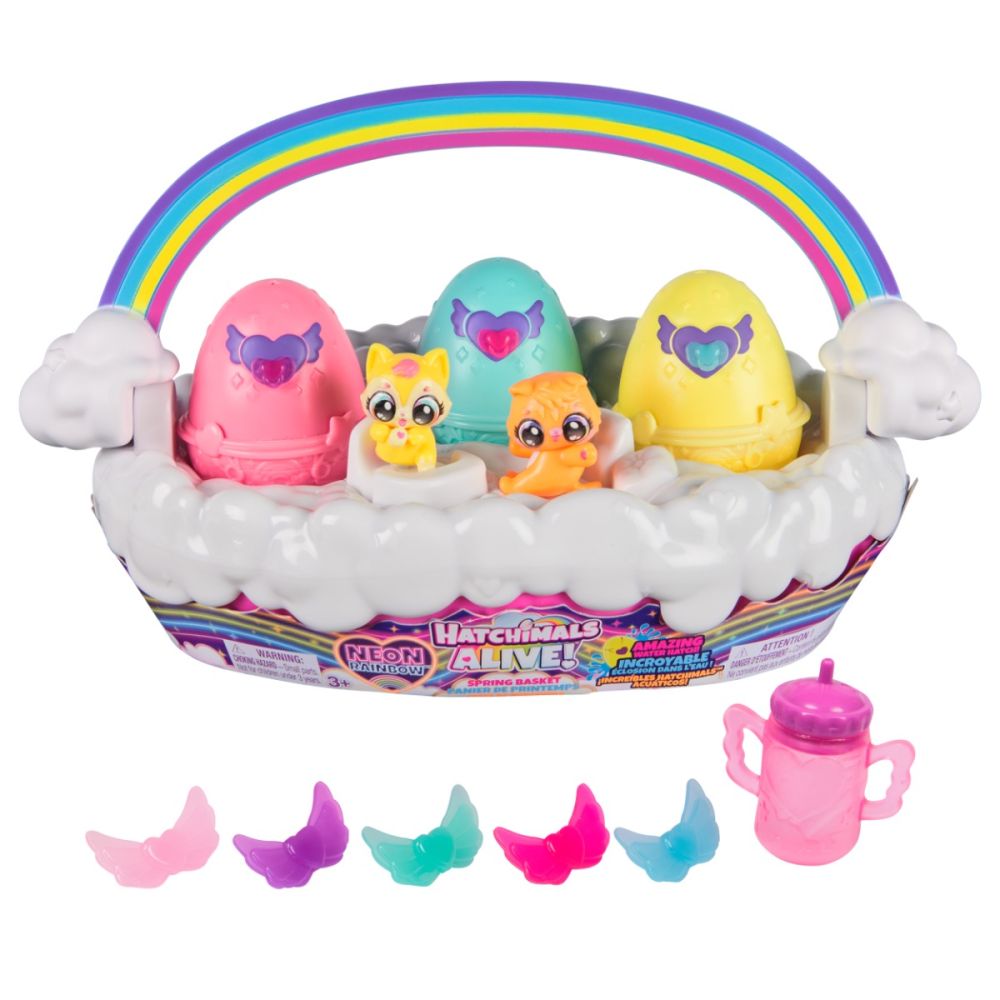 Set figurine in cosulet, Hatchimals, Alive Neon Rainbow, 6072741
