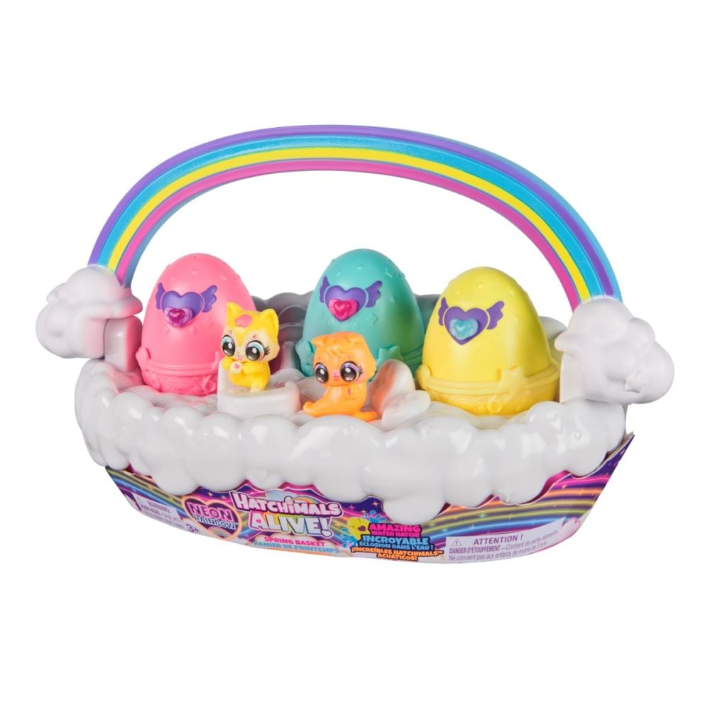 Set figurine in cosulet, Hatchimals, Alive Neon Rainbow, 6072741