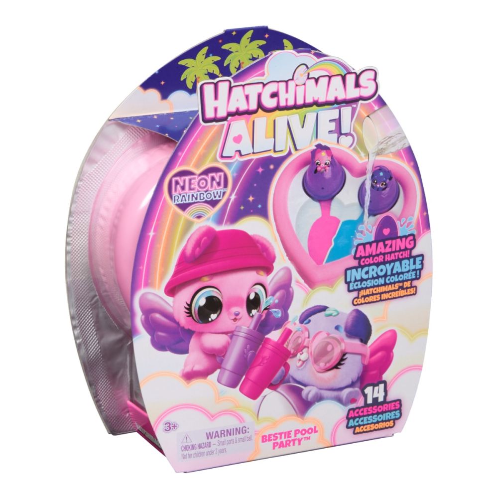 Set de joaca cu 2 figurine, Hatchimals, Petrecerea de la piscina, 6072786