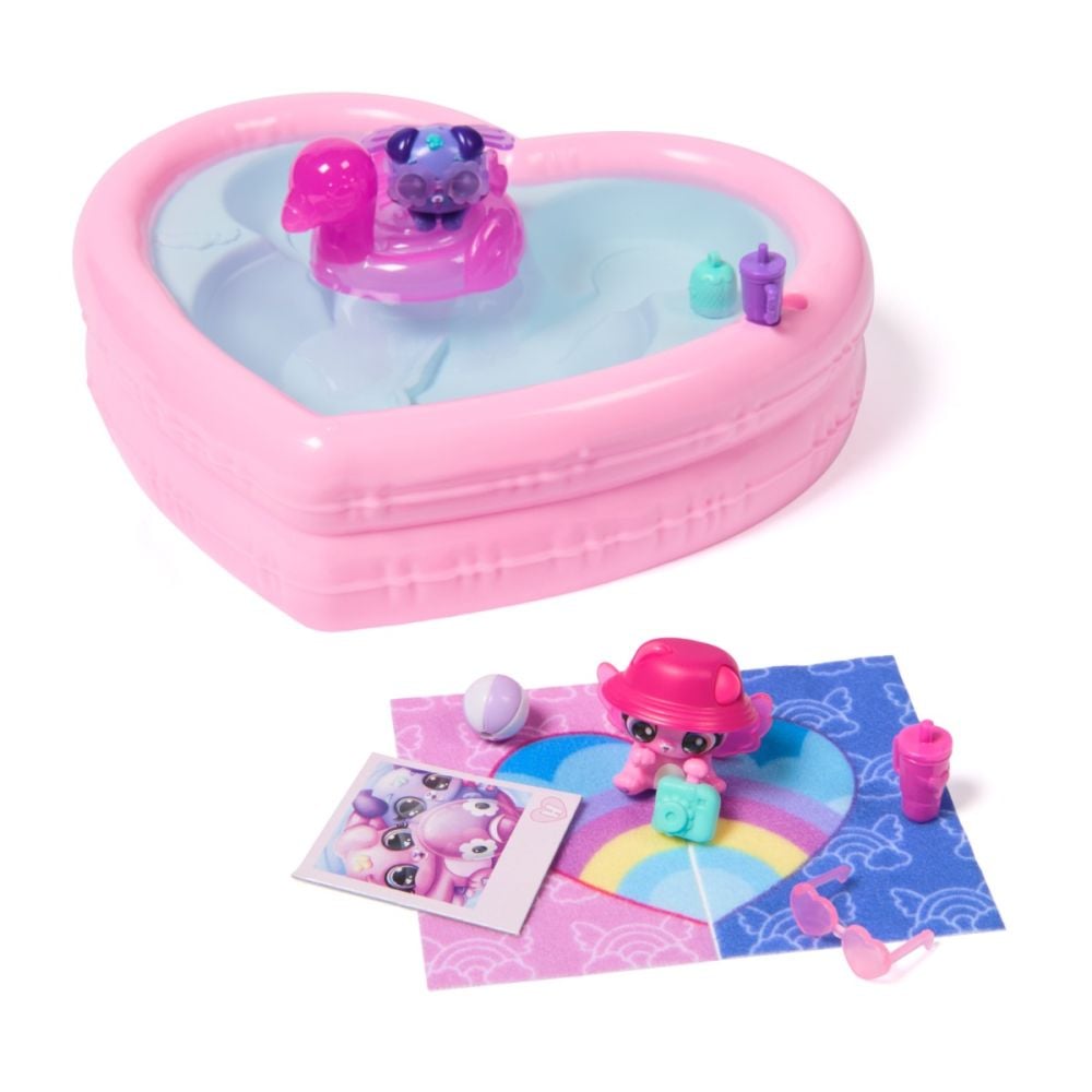 Set de joaca cu 2 figurine, Hatchimals, Petrecerea de la piscina, 6072786