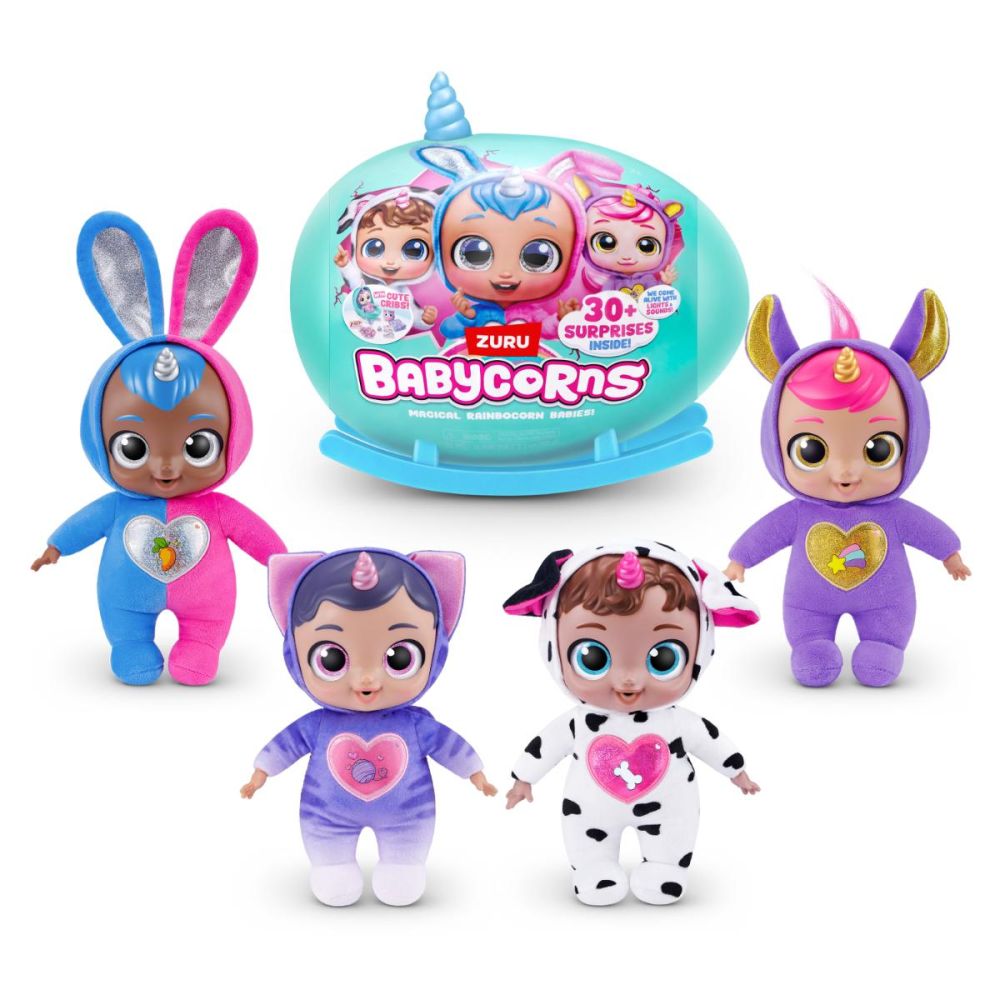 Jucarie de plus surpriza, Rainbocorns, Babycorns, 30 surprize