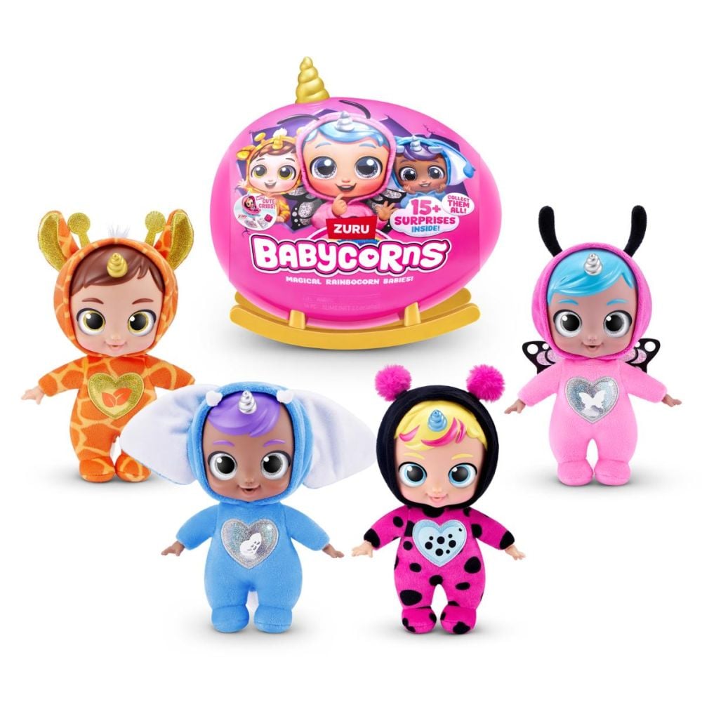 Jucarie de plus surpriza, Rainbocorns, Babycorns, 15 surprize