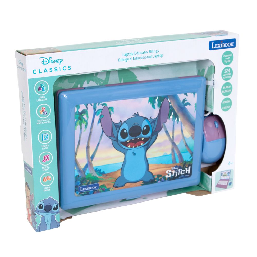 Laptop educational Lexibook, Disney Stitch, 124 activitati | Noriel