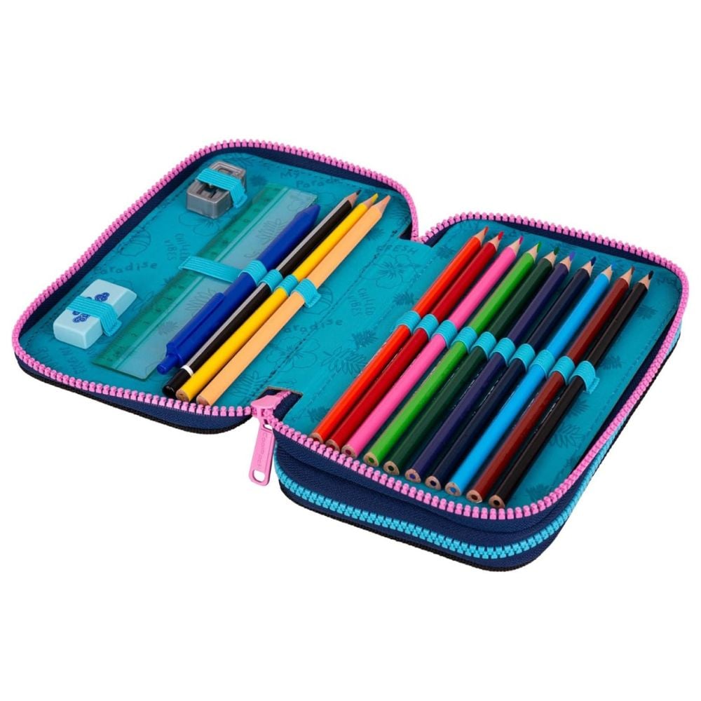 Penar cu 2 compartimente echipat, Coolpack, Disney Stitch, Blue