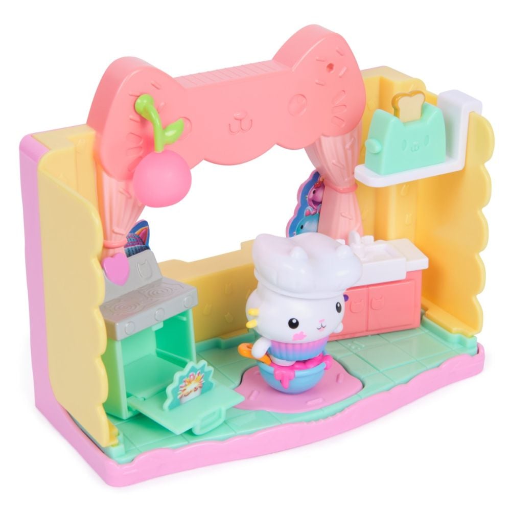 Set de joaca cu figurine, Gabbys Dollhouse, Cakey Sprinkle Cake-tastic kitchen, 20151913