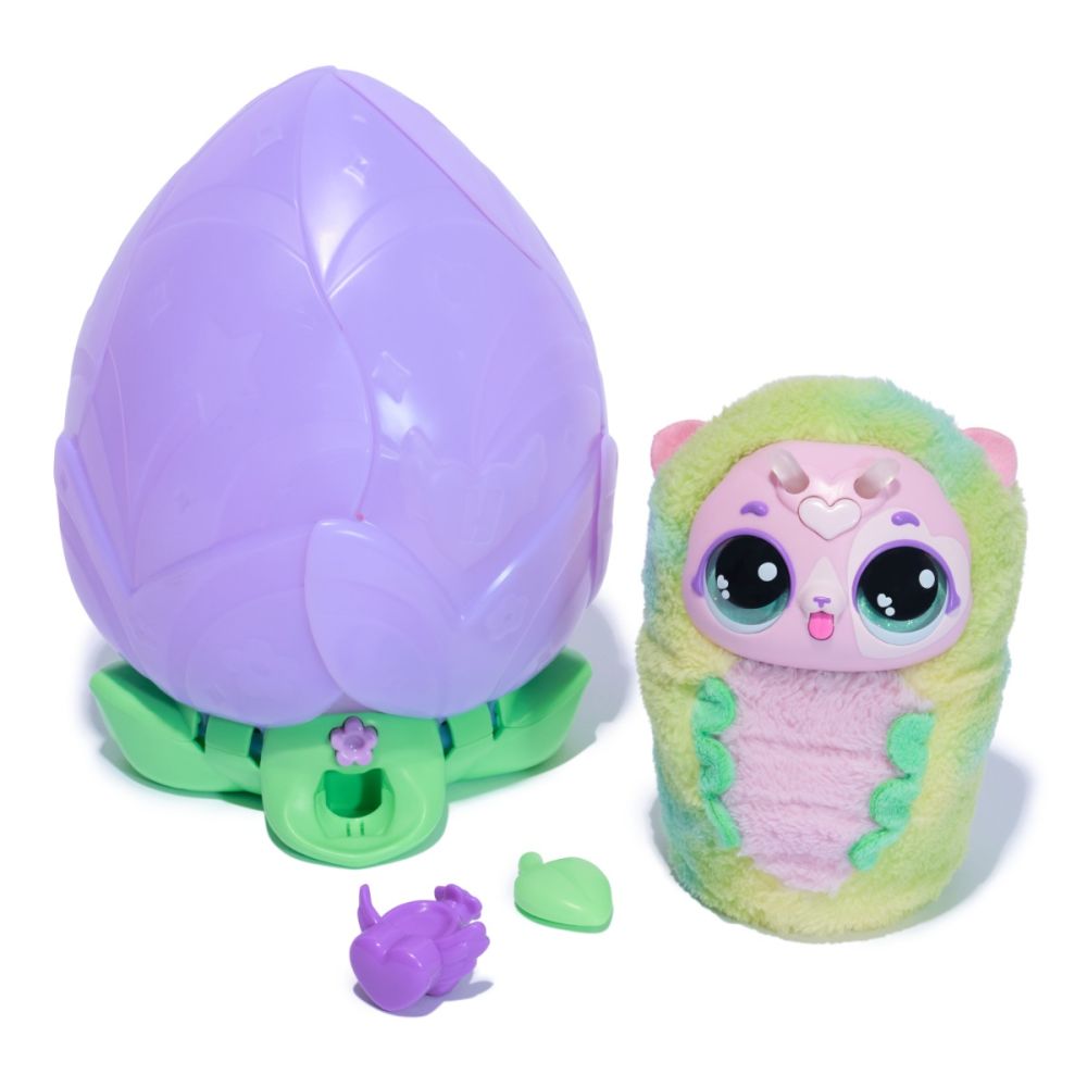 Figurina de plus surpriza, Hatchimals, Bloomables, Puppyfly, 6073019