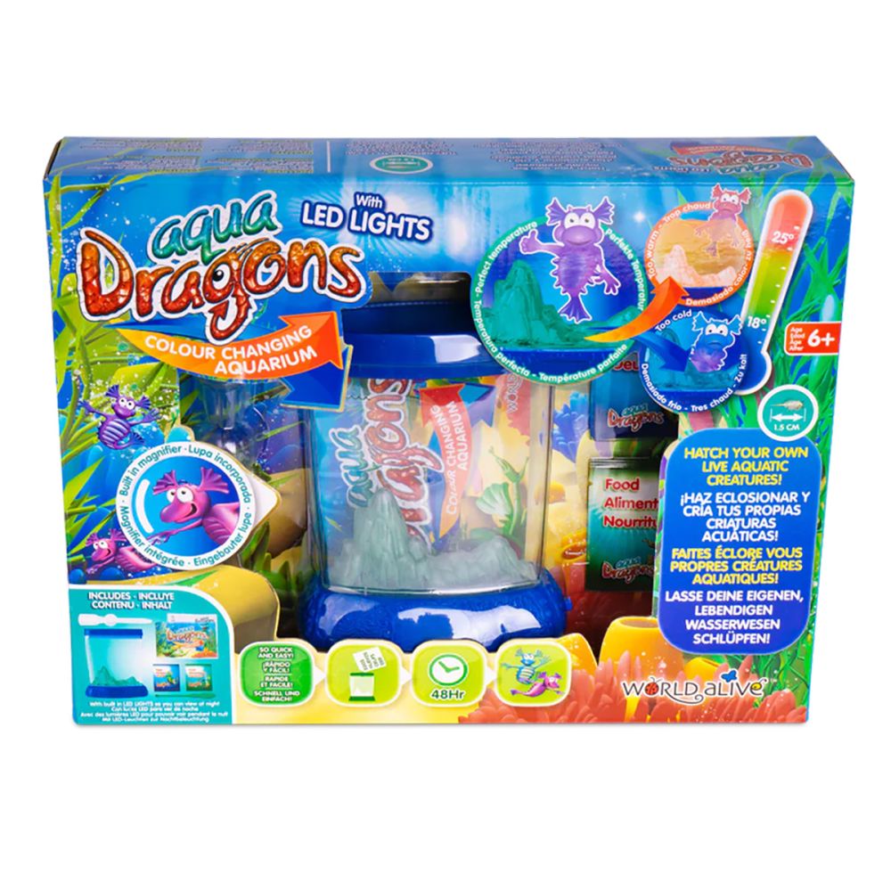 Set de joaca educativ, Stem Aqua Dragons, Habitat Delux in culori schimbatoare si Led-uri