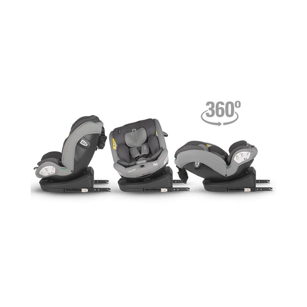 Scaun auto rotativ Coccolle Nyota, Isize 40-150 cm, Moonlit Grey