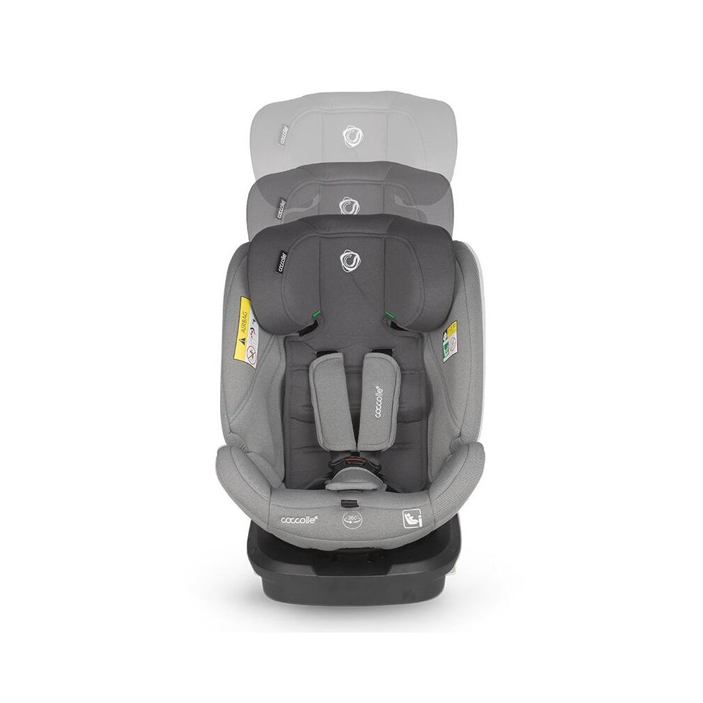 Scaun auto rotativ Coccolle Nyota, Isize 40-150 cm, Moonlit Grey