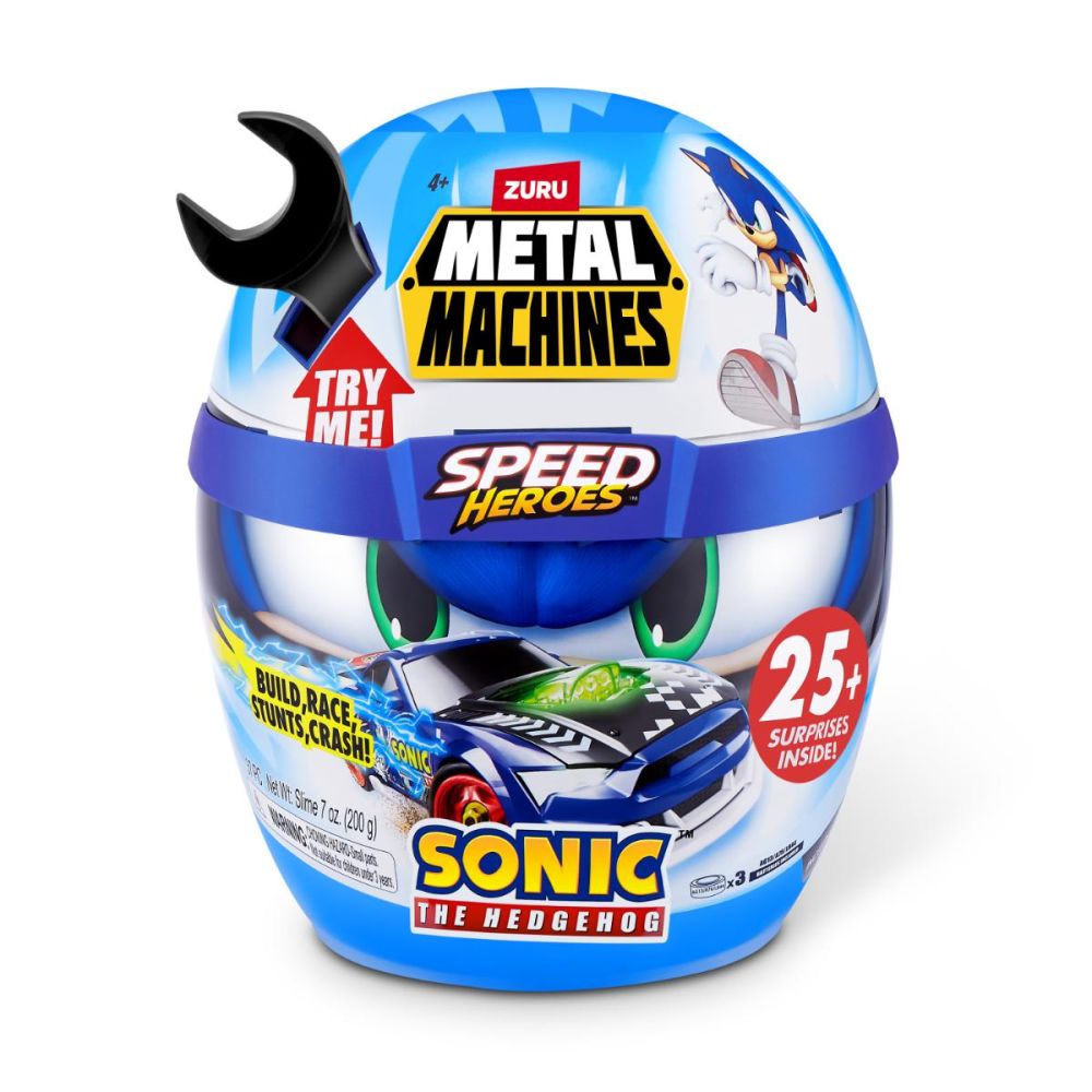 Set de constructie masina, Metal Machines, Speed Heroes, Sonic the Hedgehog