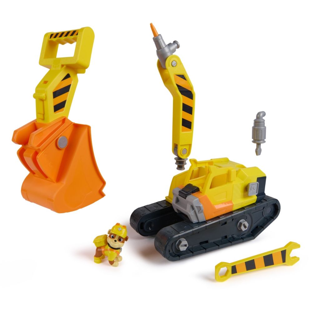 Set de joaca buldozer cu figurina, Paw Patrol, Ultimate Tool Bulldozer, Rubble, 6073297