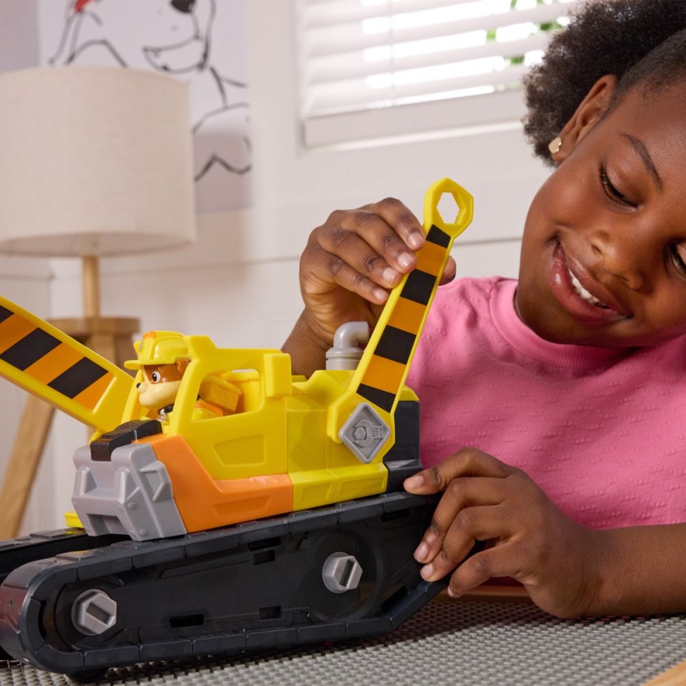 Set de joaca buldozer cu figurina, Paw Patrol, Ultimate Tool Bulldozer, Rubble, 6073297