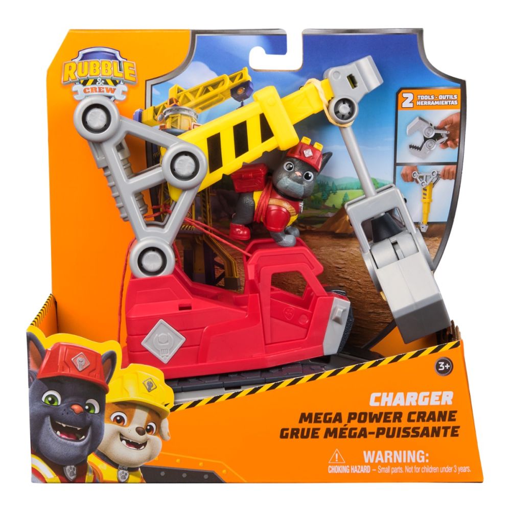 Set de joaca macara cu figurina, Paw Patrol, Mega Power Crane
