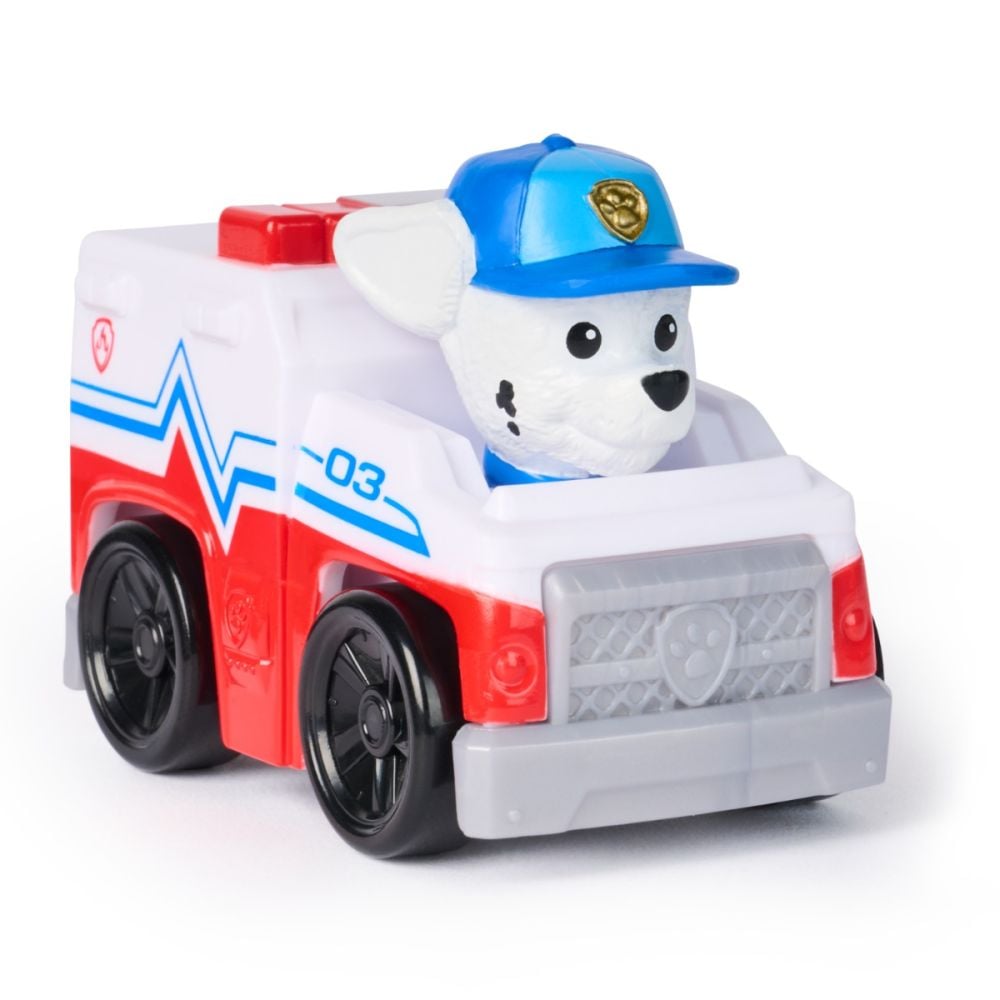 Vehicul cu figurina, Paw Patrol, Pup Squad Racers, Marshall, 20156335