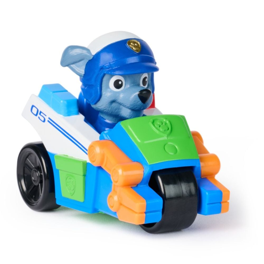 Vehicul cu figurina, Paw Patrol, Pup Squad Racers, Rocky, 20156338