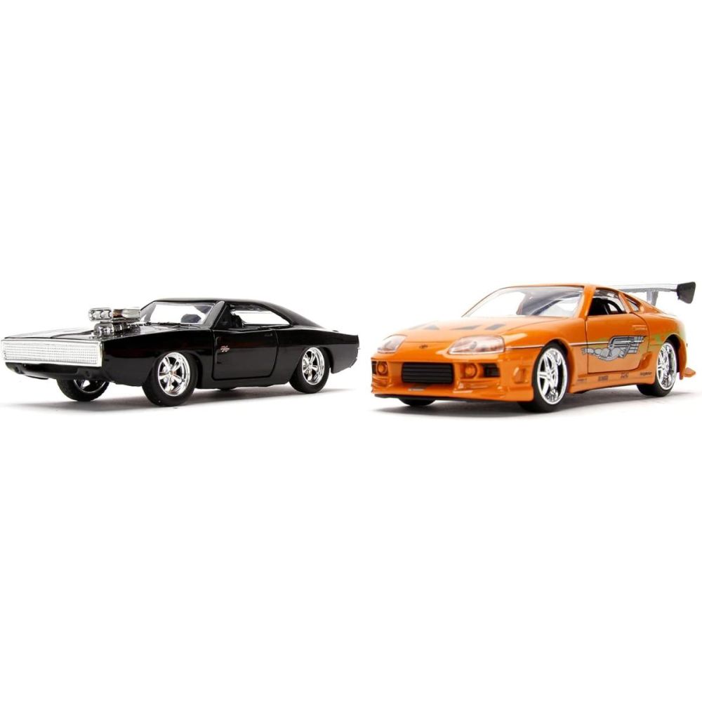 Set 2 vehicule metalice, Jada, Fast And Furious, Dodge Charger si Toyota Supra, 1:32