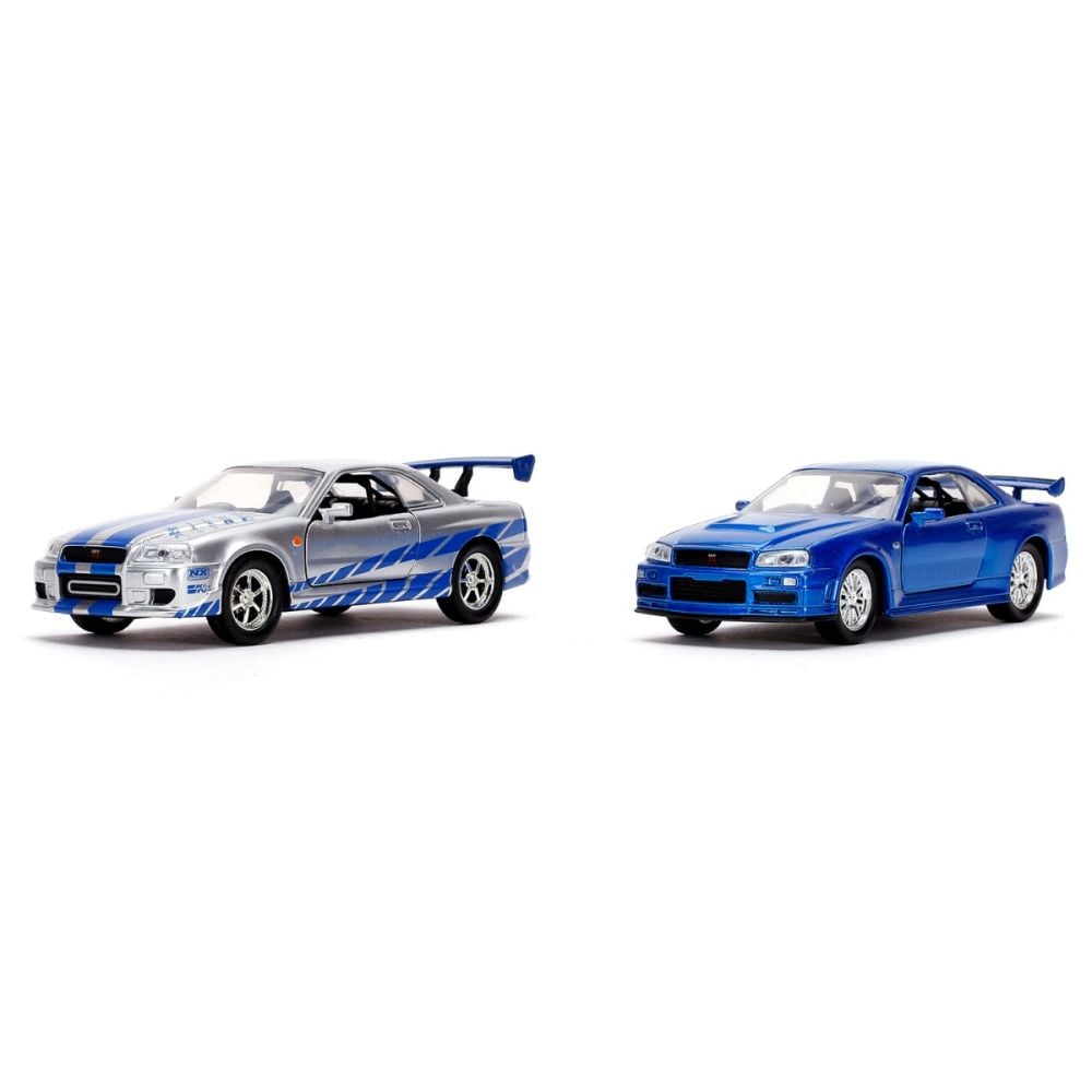Set 2 masini metalice, Jada, Fast And Furious, Nissan Skyline 1:32