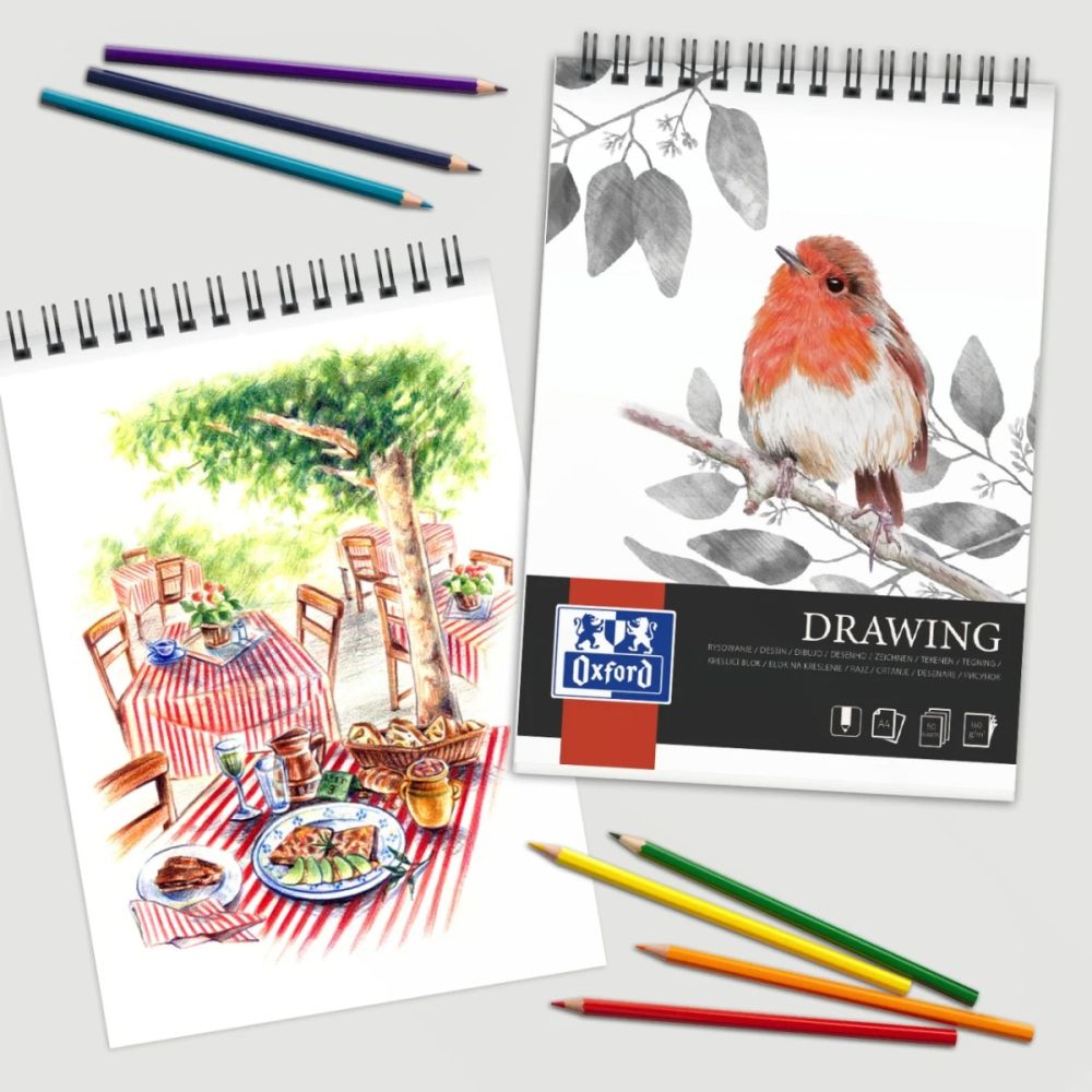 Bloc desen A4 Drawing, Herlitz, Oxford Colectia Artistic, 50 file