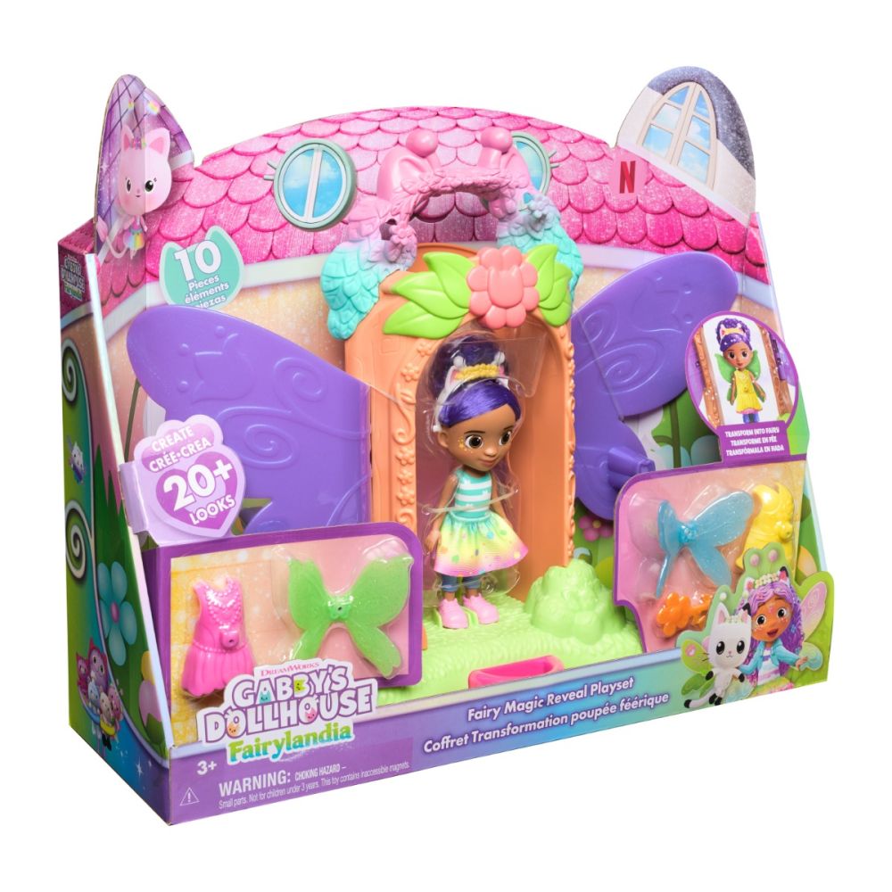Set de joaca, Gabbys Dollhouse Fairylandia, Fairy Magic Reveal, 6075629