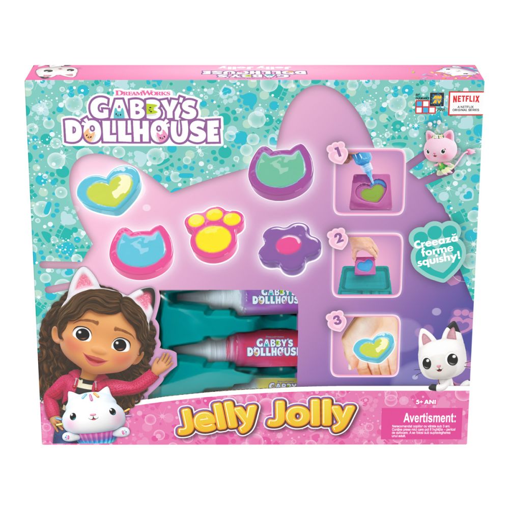 Set de creat forme squishy, Gabby Dollhouse, Jelly Jolly | Noriel