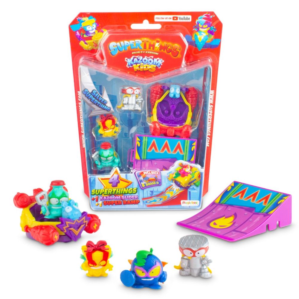 Set 4 figurine si accesorii, Superthings, Kazoom Kids | Noriel