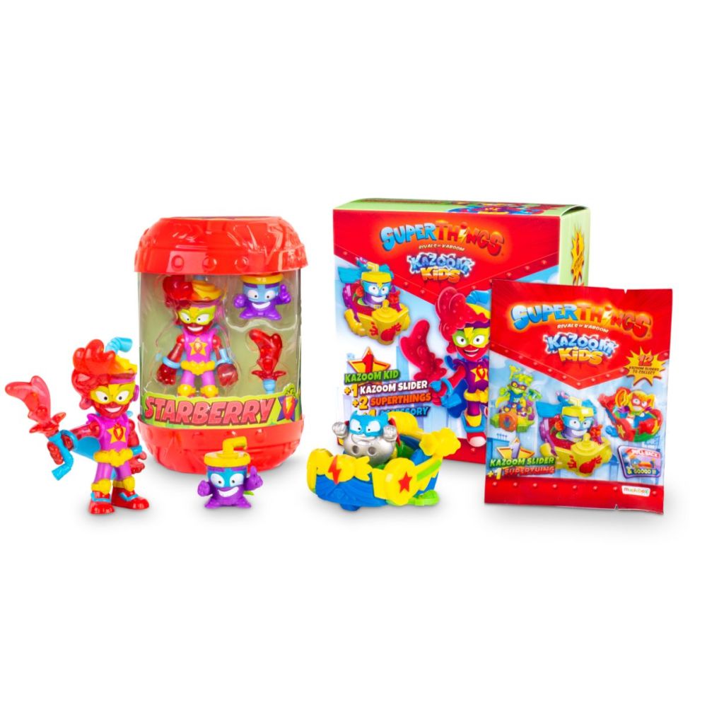 Set de joaca figurine si vehicul Superthings, Kazoom Kids si