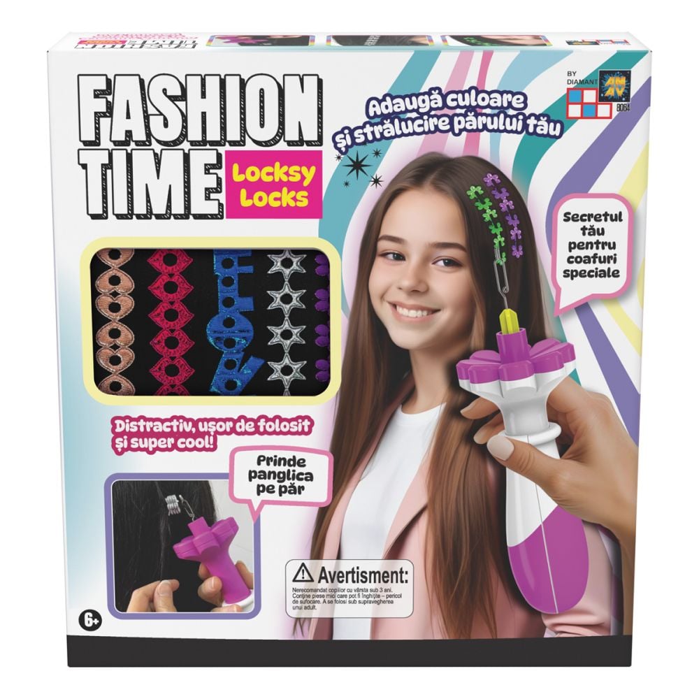 Set accesorii pentru par si dispozitiv, Fashion Time, Locksy Locks
