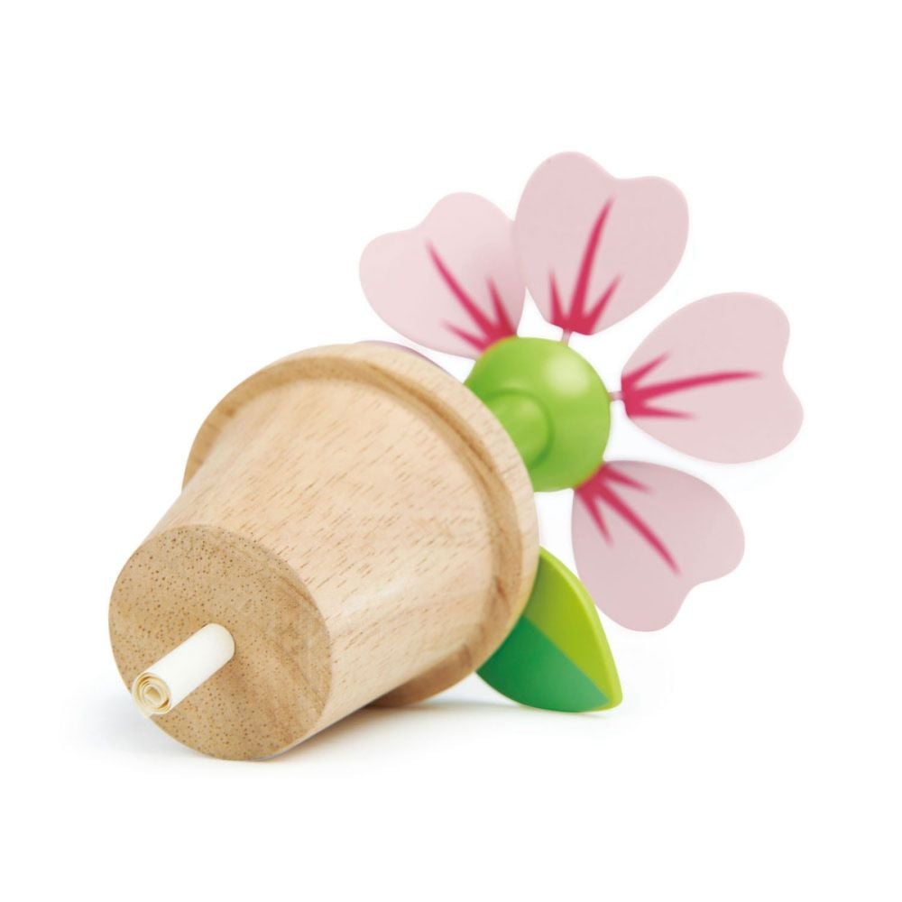 Floarea in ghiveci din lemn premium, Tender Leaf Toys, 15 piese